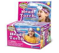 Brainstorm Toys Lampe Frontale Licorne avec Son - Deux Angles réglables pour L'Aventure en Plein air et la Lecture au Coucher, Lampe de Poche Licorne Amusante pour Enfants