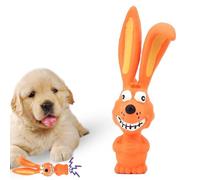 Brainter Latex Toys for Dogs - Jouet À Croquer en Caoutchouc avec Bâton De Support | Flexibilité Élevée, Coffre-Fort, Forme en Forme d'animal, Outil pour La Dentition Chiot