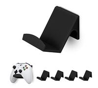 Brainwavz - Lot de 4 supports muraux pour manette de jeu Xbox One Switch PS4 Steam PC Nintendo - Accessoires universels - Pas de vis, coller, noir