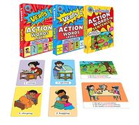 Brainy Bug Resources Cartes flash éducatives pour adultes et ressources pour l'enseignement de la langue (mots d'action précoces et mots d'action dans les phrases)