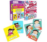 Brainy Bug Resources Cartes mémoire compatibles audio | Mots d'action avancés et séquences de verbes | Vocabulaire des verbes et passé, présent, futur temps des verbes | Apprendre l'anglais | Besoins