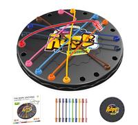 Brainy Knots Jeu de Puzzle à Corde Torsadée Jeu de Démêlage de Corde Logique Jeu de Stratégie Interactif pour Enfants et Adultes Jeu de Société Anti-Stress Famille avec 10 Cordes Colorées et Plateau