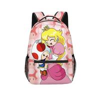 Brainy Sac à dos princesse 40,6 cm mignon rose jolies filles femmes Peach Daisy Rosalina Cartoon, pêche, Large - 16", Sacs à dos de jour