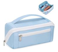 BrainyBees Trousse à crayons de grande capacité - Trousse à crayons esthétique spéciale pour adolescents, filles, garçons, collège, lycée, extra grande trousse à crayons avec 8 compartiments à large