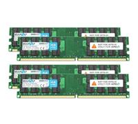 BRAINZAP 16GB (4x4GB) DDR2 800MHz PC2-6400U-666 DIMM CL6 2Rx16 1.8V Unbuffered Non-ECC Mémoire RAM pour PC de Bureau Module de mémoire