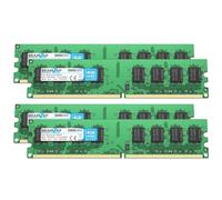 BRAINZAP 16GB (4x4GB) DDR2 800MHz PC2-6400U-666 DIMM CL6 2Rx8 1.8V Unbuffered Non-ECC Mémoire RAM pour PC de Bureau Module de mémoire