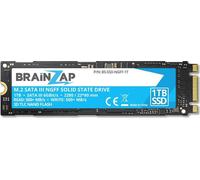 BRAINZAP 1TB 1000GB M.2 NGFF SATA III SSD 6 GBit/s - 550MB/s lecture 500MB/s écriture Solid State Drive