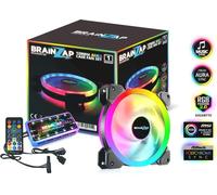 BRAINZAP 1x 120mm LED A-RGB Case Fan SET Ventilateur de boîtier Aura Asus Asrock MSI Gigabyte Music-Sync Coolmoon