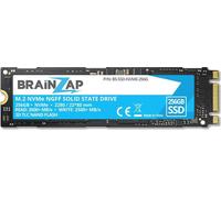 BRAINZAP 256GB NVMe SSD - M.2 NGFF 2280 - PCI-e 3.0 x4 - 3500 MB/s en lecture - 2500 MB/s en écriture - SSD interne