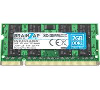 BRAINZAP 2GB DDR2 RAM SO-DIMM PC2-6400S 2Rx8 800 MHz 1.8V CL6 Mémoire pour ordinateur portable