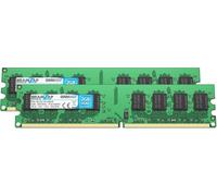 BRAINZAP 4GB DDR2 RAM DIMM PC2-6400U 2Rx8 800 MHz 1.8V CL6 Mémoire vive ordinateur PC (2x 2GB)