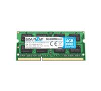 BRAINZAP 4GB DDR3 1333MHz PC3-10600S So-DIMM CL9 2Rx8 1.5V Unbuffered Non-ECC Mémoire RAM pour Ordinateur Portable Module de mémoire