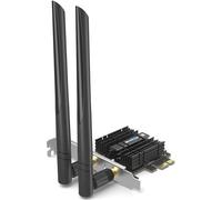 BRAINZAP 5400 Mbit/s PCIe PCI-Express Carte WLAN WiFi 6 E 2,4/5/6 GHz Tri-bande Intel AX210 Carte réseau PC 802.11ax/ac/a/b/g/n Bluetooth 5.2