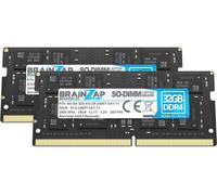 BRAINZAP 64GB DDR4 RAM SO-DIMM PC4-2400T-SA1-11 2Rx8 2400 MHz 1.2V CL17 Mémoire pour ordinateur portable non buffered Non-ECC (2x 32GB)
