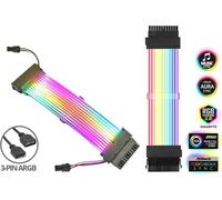 BRAINZAP A-RGB Extension Cable 20+4 / 24 PIN ATX Extension Cable 16AWG 25 cm Aura Asus Asrock MSI Gigabyte