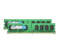 BRAINZAP Barrette de mémoire RAM DDR2 DIMM PC2-5300U 2Rx8 667 MHz 1,8 V CL5 pour ordinateur (2 x 2 Go)
