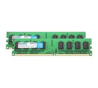 BRAINZAP Barrette de mémoire RAM DDR2 DIMM PC2-6400U 2Rx8 800 MHz 1,8 V CL6 pour ordinateur 4 Go (2 x 2 Go)