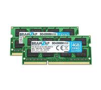 BRAINZAP Memorycity Lot de 2 barrettes de mémoire RAM DDR3 SO-DIMM PC3-8500S 2Rx8 1066 MHz 1,5 V CL7 8 Go (2 x 4 Go)