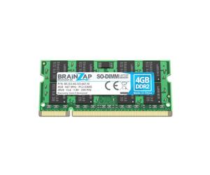 BRAINZAP Memorycity Mémoire RAM DDR2 SO-DIMM PC2-5300S 2Rx8 667 MHz 1,8 V CL6 pour ordinateur portable