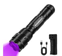 BraiseBeam Torche UV 395 nm, lampe torche ultraviolette portable à focale réglable, étanche et durable pour le durcissement de la résine, la détection des taches et l'urine d'animaux.