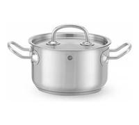 Hendi Braisière Kitchen Line – médiane, inox 3,5 L, couvercle vapeur, compatible toutes sources