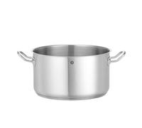 HENDI Marmite, médiane, sans couvercle, pot de cuisson, casserole, braisière, faitout, convient à toutes les sources de chaleur, lavable au lave-vaisselle, 9,5L, ø280x(H)155mm, acier inoxydable