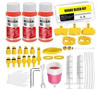 Brake Bleed Kit Hydraulic Disc Deflation Bike Liquid with Mineral Fluid (180ml)