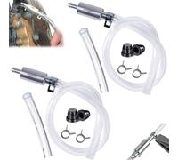 Brake Bleeder Hose - One Way Check Valve Tube Bleeding Tool Kit for Car Motorcyle Clutch, Universal Brake Fluid Bleeder Kit for Hydraulic System Bleeding, with Metal Clips (2pc)