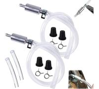 Brake Bleeder Hose, Universal One-Way Brake Bleeder Hose Kit with Check Valve, Brake Bleeder Hose - One Way Check Valve Tube Bleeding Tool Kit for Car Motorbike Bike (2 set)