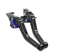 Brake Clutch Levers Compatible Avec Yamaha Pour TDM850 Pour XJ600N Pour XJ600S Pour XJ900S Pour Diversion Levier De Frein Court Réglable Levier D'embrayage Moto(Black-blue)