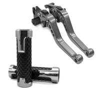 Brake Clutch Levers Leviers De Frein Et D'embrayage Réglables Pour Moto Compatible Avec VTR1000F Pour Firestorm 1998 1999 2000 2001 2002 2003 2004 2005(Gray,1 set)