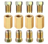 Brake Line Fitting Kit - Brass Thread Adapter Union Set | 3/16 Inch Union Assortment Featuring Resistant Construction Precision Machined Design for Sedans SUVs Pickups Minivans Automotive