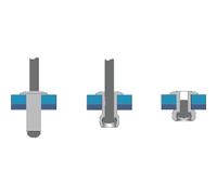 Bralo - Rivet Alu/Acier Standard diamètre 5 x 14 mm