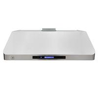 BRAMA Hotte de cuisine sous armoire avec conduit d'échappement, contrôle tactile, lumières LED, ventilateur à 4 vitesses avec télécommande et filtre passe au lave-vaisselle, 76,2 cm, métallique
