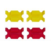 Brama West Cavaletti Lot de 4 blocs d'obstacles / blocs de saut 61 x 38 x 22 cm - 2 rouges et 2 jaunes