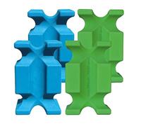 Brama-West Cavaletti Lot de 4 blocs d'obstacles/de saut 61 x 38 x 22 cm - Bleu clair et vert