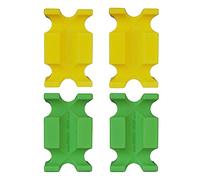Brama-West Cavaletti Lot de 4 blocs d'obstacles/de saut 61 x 38 x 22 cm Vert et jaune