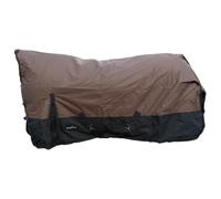 Brama-West Couverture de pâturage King avec col haut et doublure en polaire - 600D - Imperméable - Marron (marron, 155)