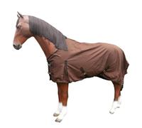 Brama-West Couverture de pluie, pour cheval, avec doublure en polaire, 600 deniers, imperméable, marron, taille 155 cm