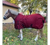 Brama West Couverture de pluie pour cheval Zara - Turnout 1200D - Couverture de pâturage Couverture d'extérieur - Imperméable et coupe-vent (Rouge, 135)