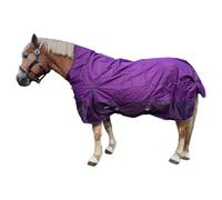 Brama-West Couverture d'extérieur pour cheval Riders King avec col haut et doublure en polaire - 600D - Imperméable - Violet (125)