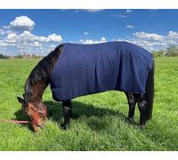 Brama-West Couverture séchante pour cheval - Couverture polaire basique - Respirante - Bleu marine, taille 145