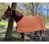 Brama-West Couverture séchante pour cheval - Couverture polaire basique - Respirante - Orange, taille 135