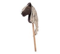 Brama West HKM Hobby Horse Cheval de bataille professionnel Slim Line, env. 350 g, marron avec crinières beiges