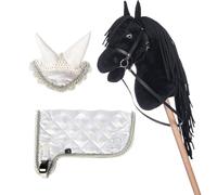 Brama West HKM Hobby Horse Kit Bobby Cheval à baiser Bobby + Couverture de tournoi et bonnet anti-mouches Parfait pour les loisirs et les tournois