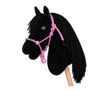 Brama West HKM Kit cheval de bataille Magic Star Bobby + licol à nœuds avec strass | Kit de horsing pour enfants de HKM (rose)