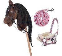 Brama West Hobby Horse Clara Set d'équitation + licol fleur (cheval étoile + licol fleur)