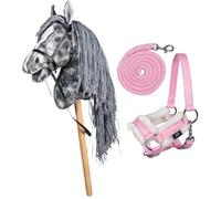 Brama West Hobby Horse HKM Clara Ensemble de licol et licol en tricot (rose)
