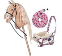Brama West Hobby Horse HKM Sunny Ensemble cheval et licol - Licol et tricot (fleur)