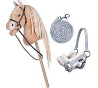 Brama West Hobby Horse HKM Sunny Ensemble cheval et licol - Licol et tricot (gris)